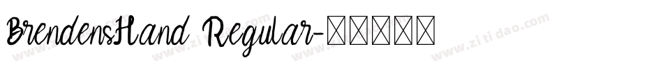 BrendensHand Regular字体转换